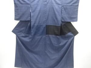 重要無形文化財本場結城紬　編目模様織り出し着物・道中着アンサンブル